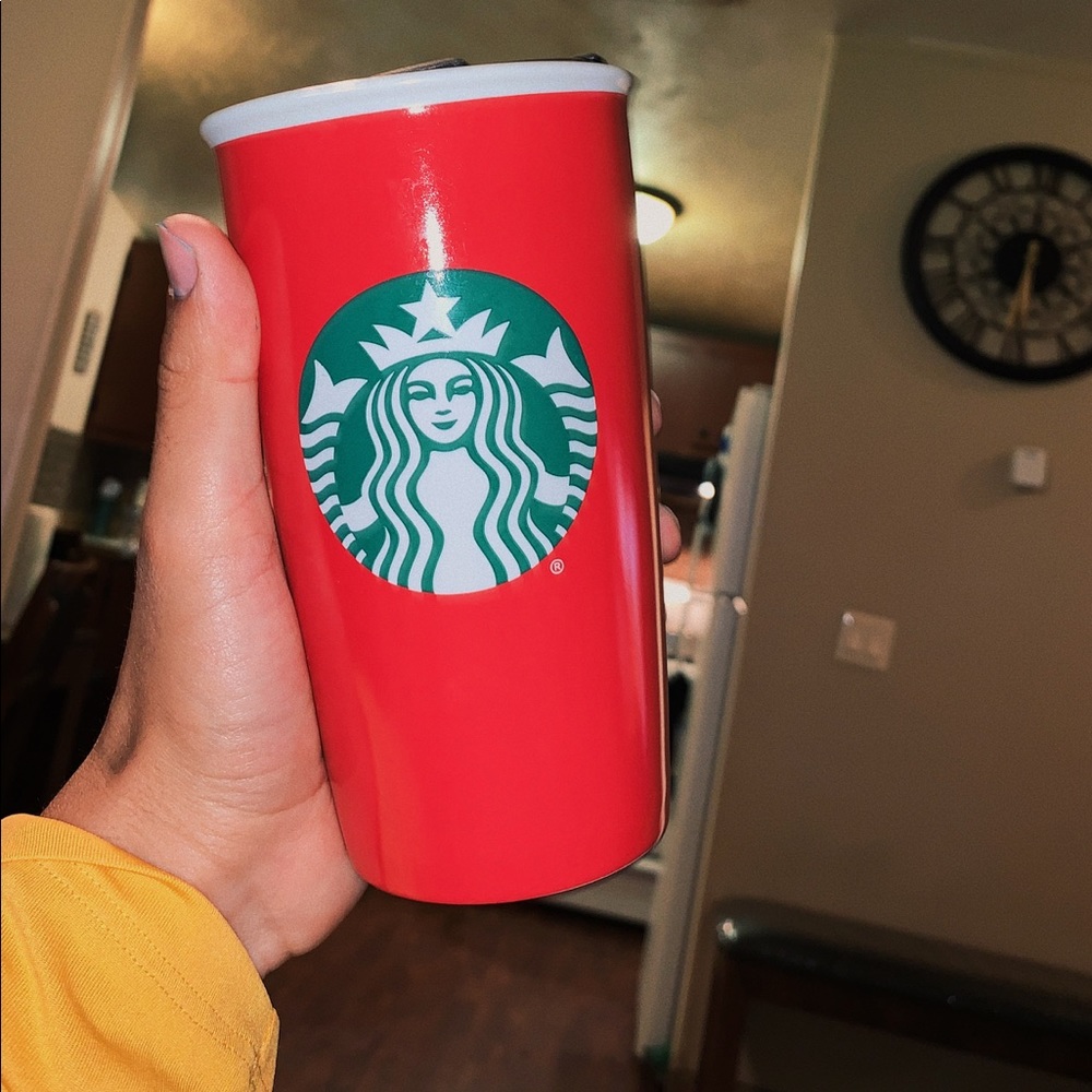 RED STARBUCKS MUG/CUP